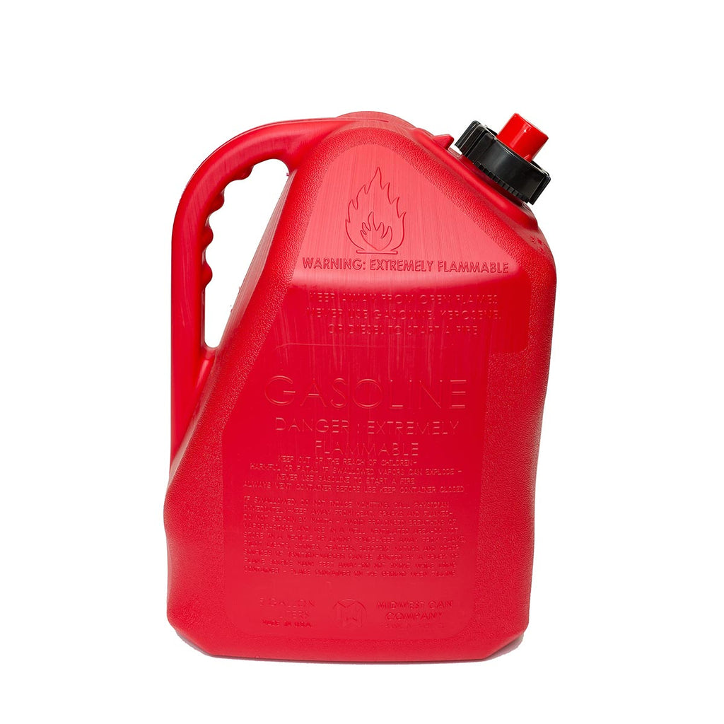 Midwest Can Company MC-5010 Pro Line Gasoline Can Fuel Container Jug with Speed-Flo Spout and Flame Shield System, 5 Gallons, Red