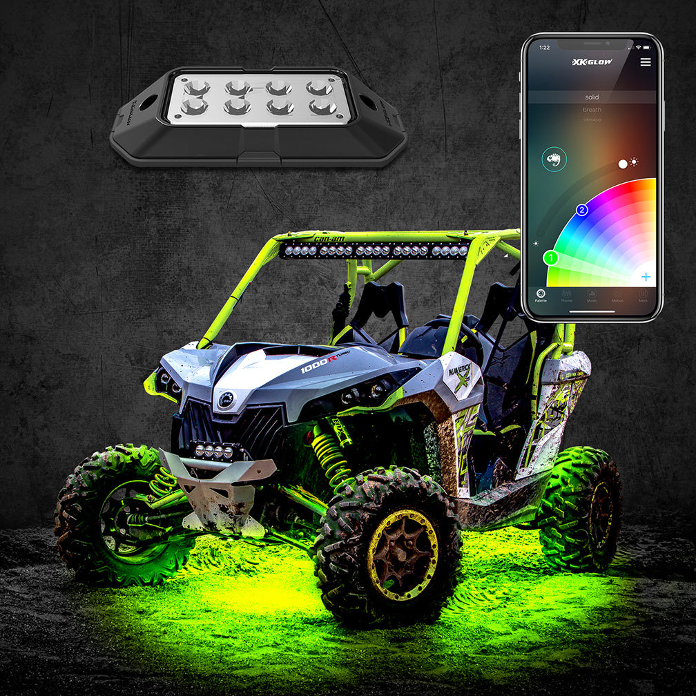 XKGLOW 4Pc Rgb Rock Light