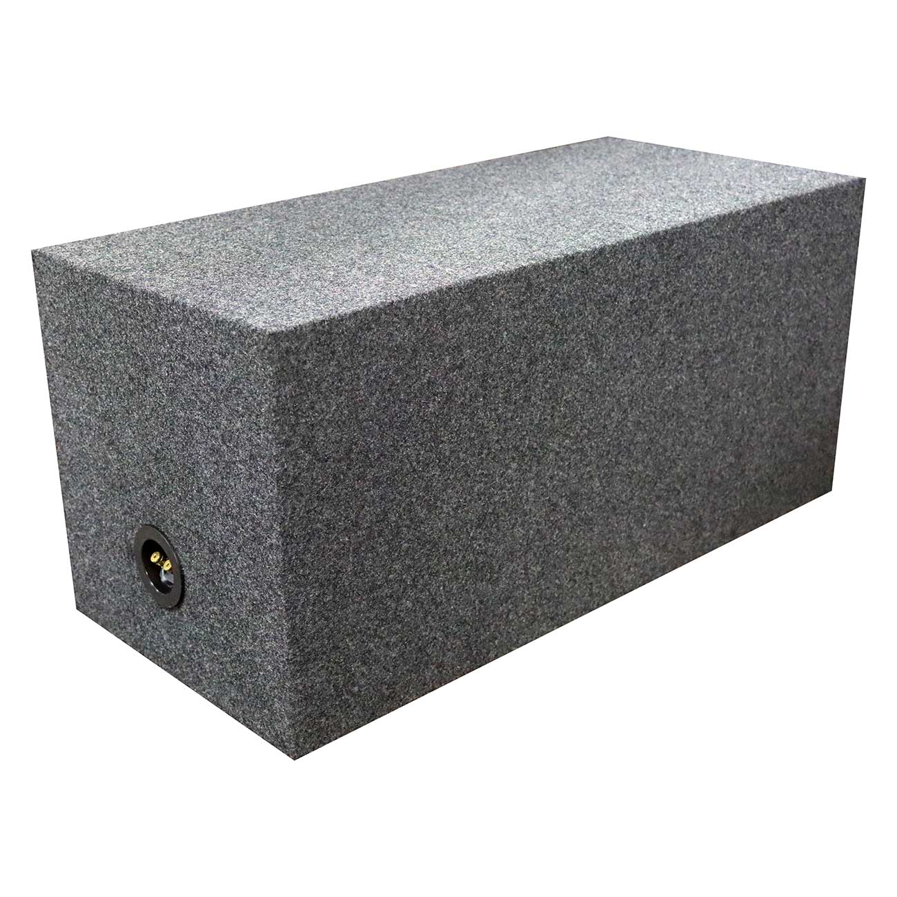 Qpower QMPSQ12EBL Qbomb Dual 12 Sealed Heavy Duty Empty Woofer Box - 1 Mdf