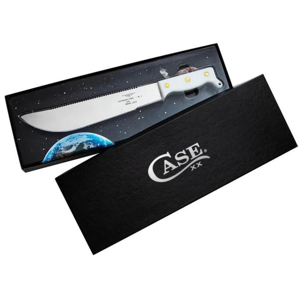 Case WR XX Pocket Knife White Syn Astronaut Knife M-1 -First Steps On The Moon Item #12019 - (M-1 Model 2019) - Length Closed: 17 Overall Inches