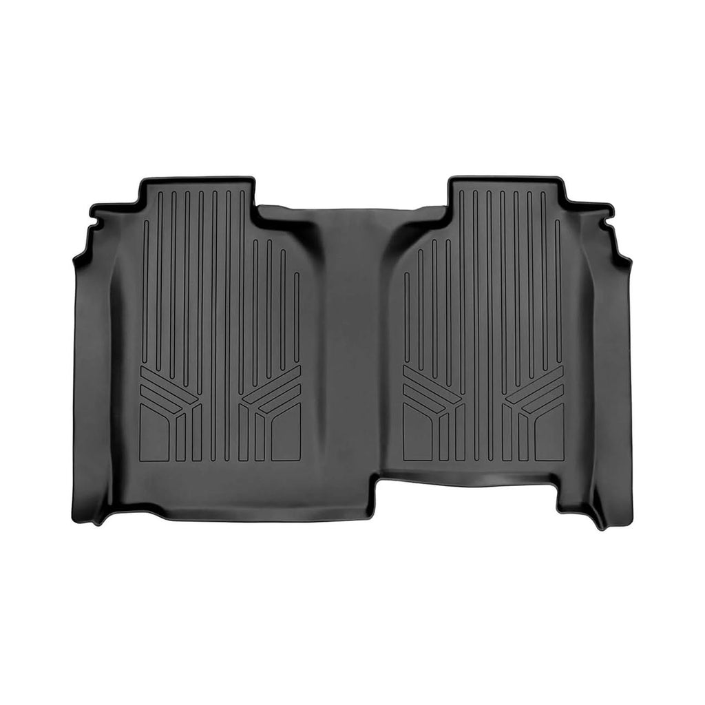 SMARTLINER SA0401B0457 Floor Liners Front & 2nd Row for 2019-2025 Chevy Silverado Crew Cab w/ Transmission Hump – Black