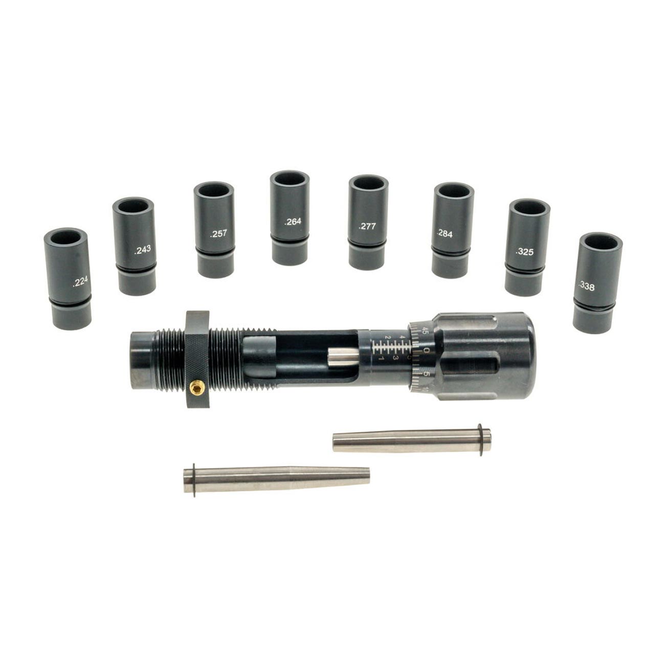 Frankford Arsenal Universal Bullet Seating Die for .224 to .338 Caliber with Micrometer Stem and Storage Case for Reloading, Black