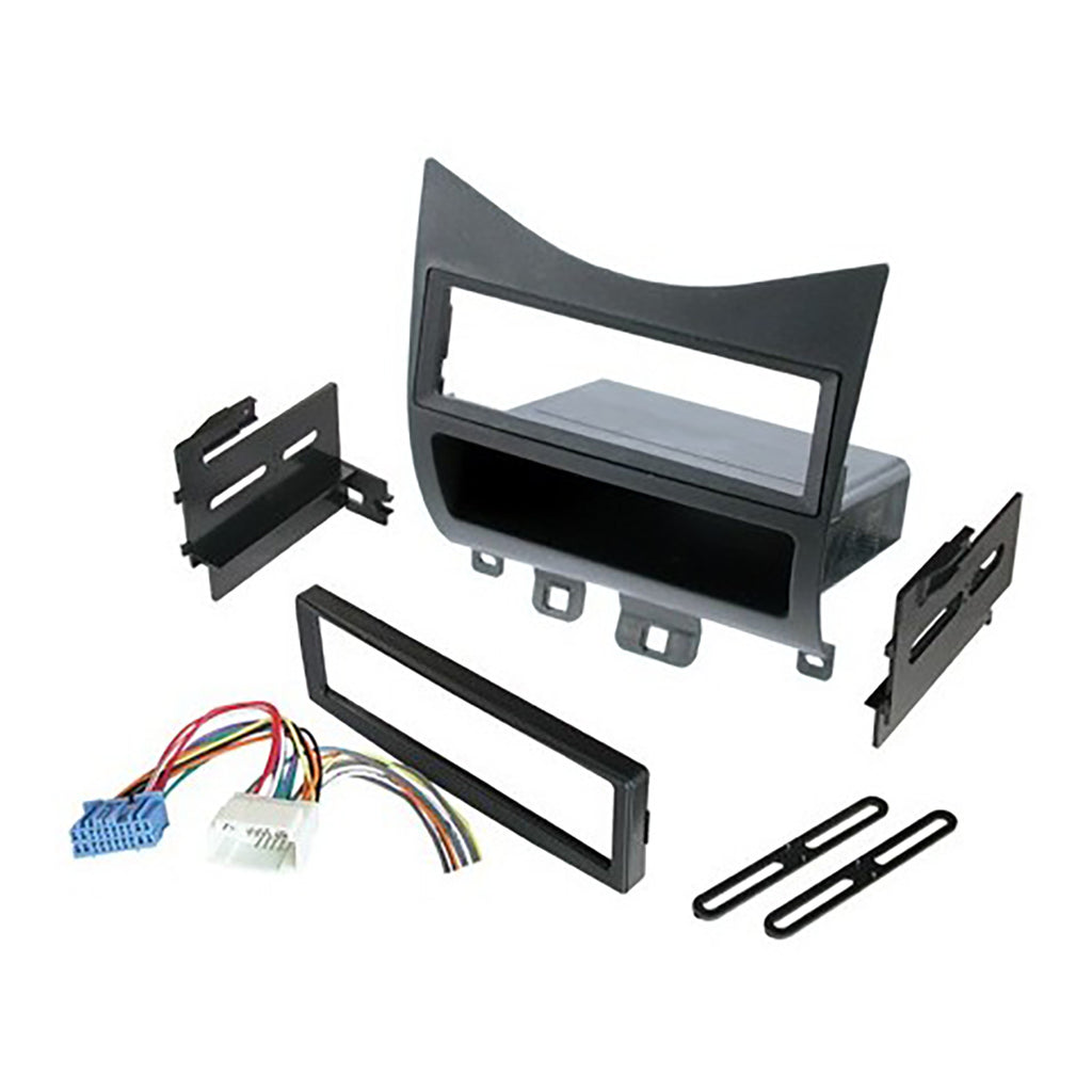 American International HONK823H Single DIN/ISO Radio Relocation Dash Installation Kit with Pocket & Harness for 2003‑2007 Honda Accord