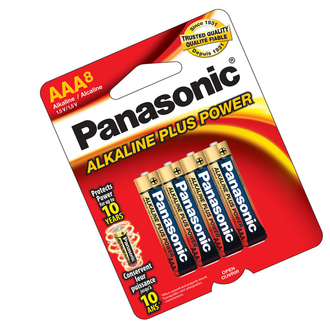Panasonic Aklaline Size "AAA" Plus Power (8-Pack)