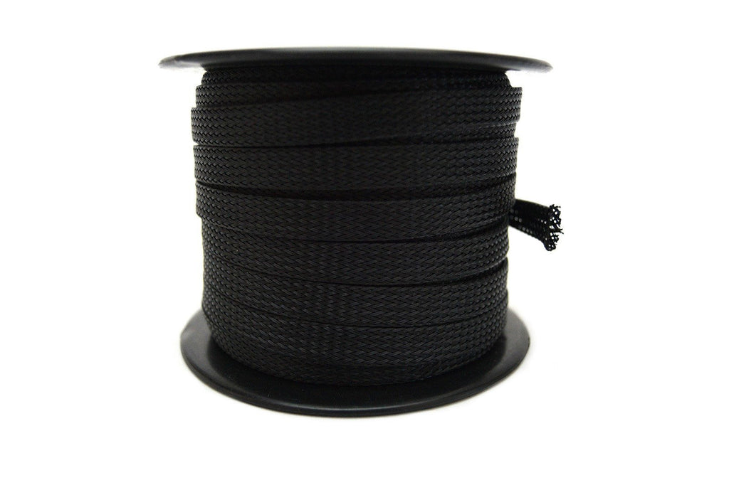 Audiopipe ISBR10M100BK Installation Solution Expandable Braided Sleeve Black 3/8