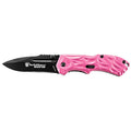 Smith & Wesson Black Ops SWBLOP3SMP Pink 5.8in S.S. Assisted Opening Knife with 2.5in Drop Point Blade and Aluminum Handle for Tactical, Survival and EDC