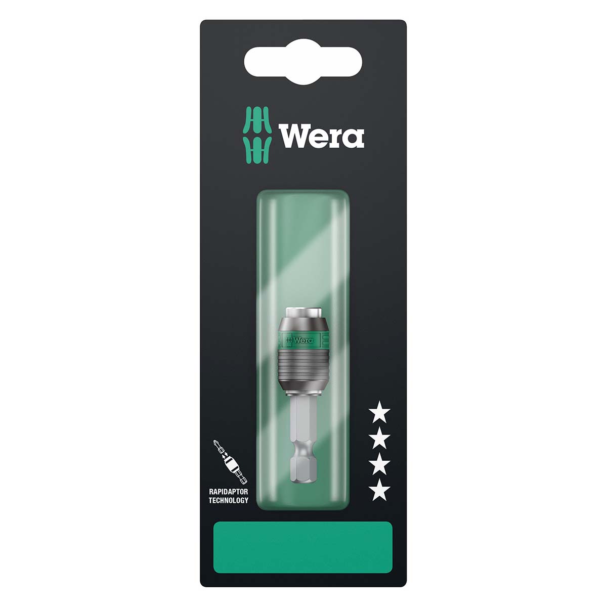 Wera - 5073421001 Hexagon 889/4/1 K SB Standard Rapidaptor, Universal Bit Holder 1/4"
