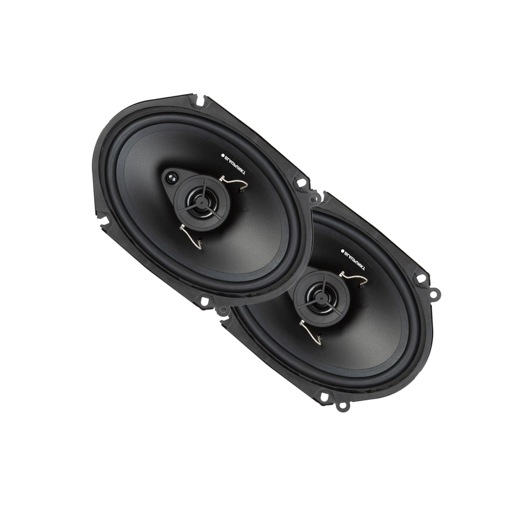 BLAUPUNKT BPS-E683 6x8 3-Way Car Speakers 120W - High-Performance, Full-Range Sound, Easy Installation – Pair Bundle with Gravity Magnet Phone Holder