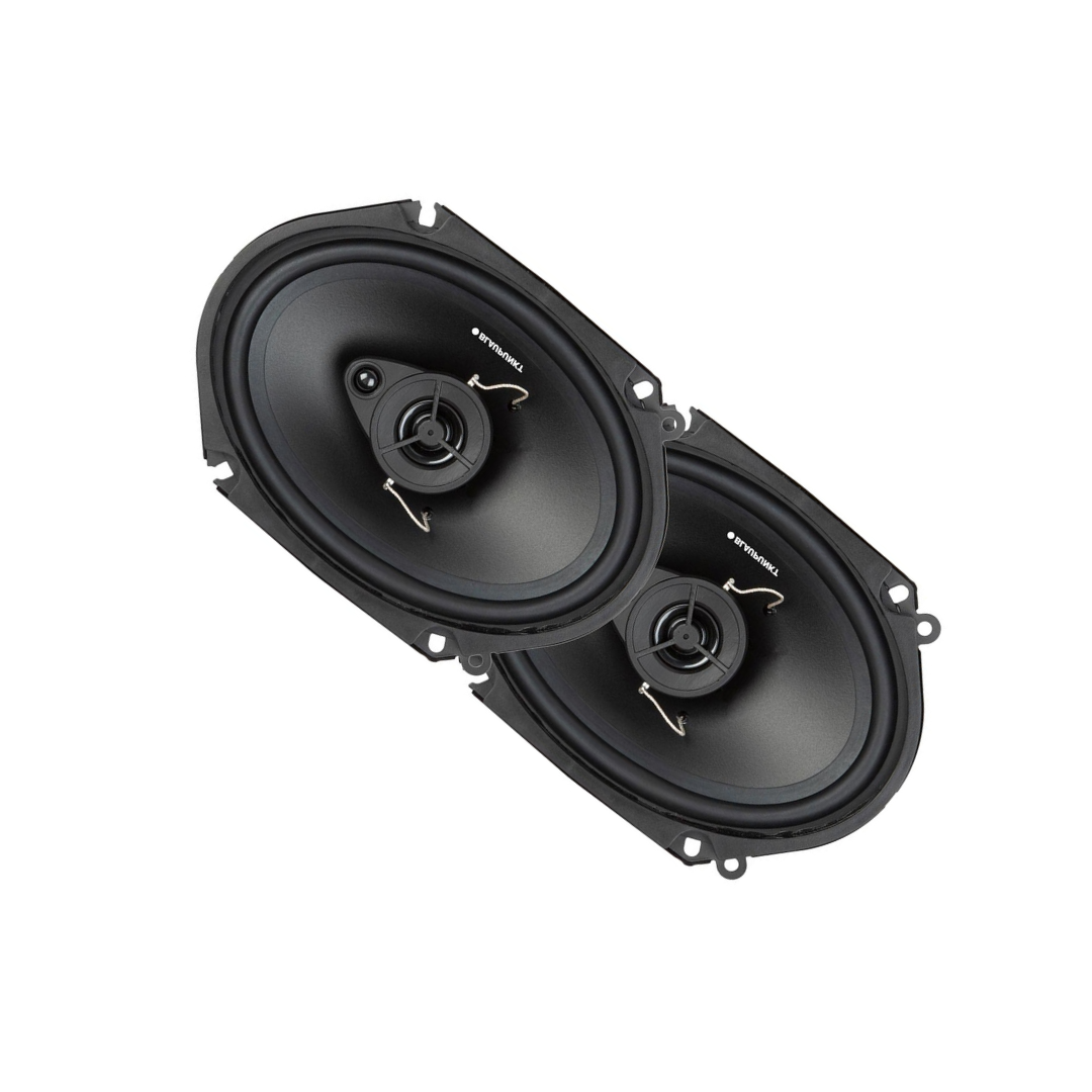 BLAUPUNKT BPS-E683 6x8 3-Way Car Speakers 120W - High-Performance, Full-Range Sound, Easy Installation – Pair Bundle with Gravity Magnet Phone Holder
