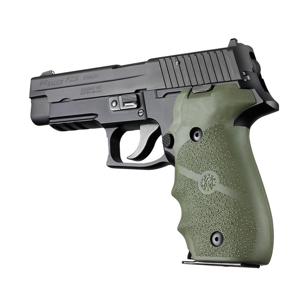 Hogue OverMolded Rubber Grip for SIG SAUER P226 DA/SA & DAK with Finger Grooves, OD Green - 26001