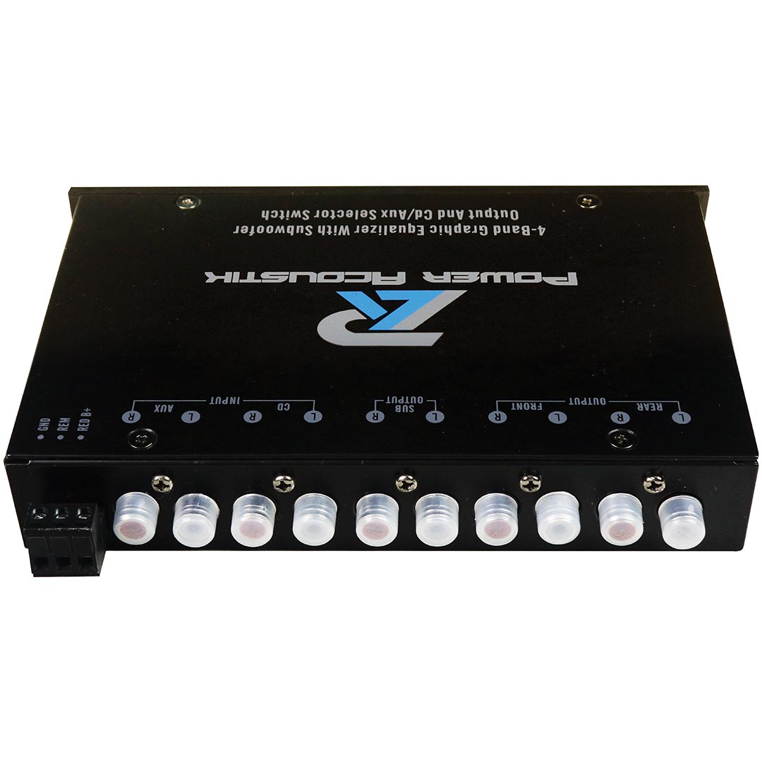 POWER ACOUSTIK PA 4 Band EQ 7 Volt Blue Illumination
