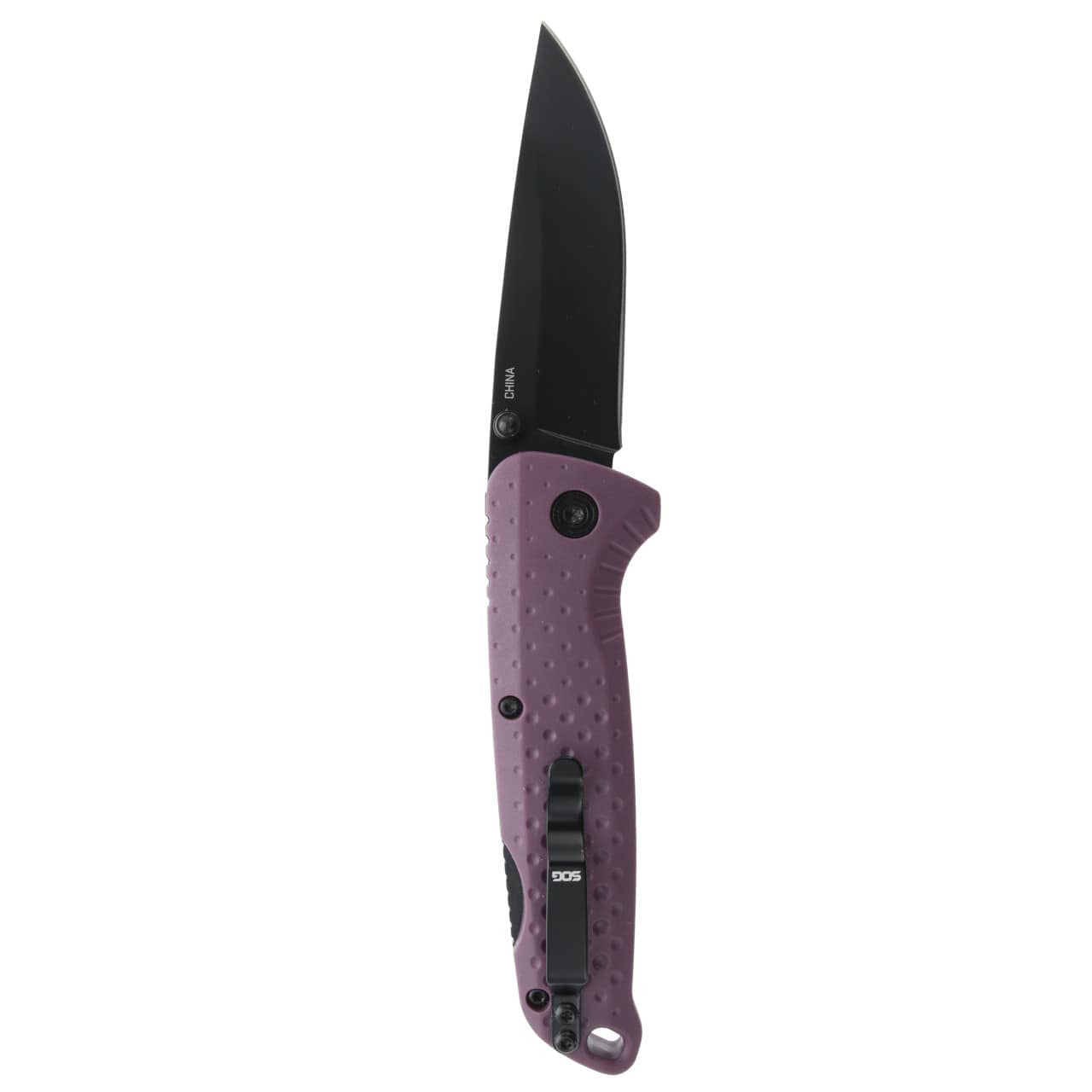 SOG Adventurer LB 3" Lightweight Portable Outdoor Folding Knife | CRYO 5CR15MOV Steel | GRN Handle | Lock-Back Mechanism, Dusk Purple/Black, Blister Pack