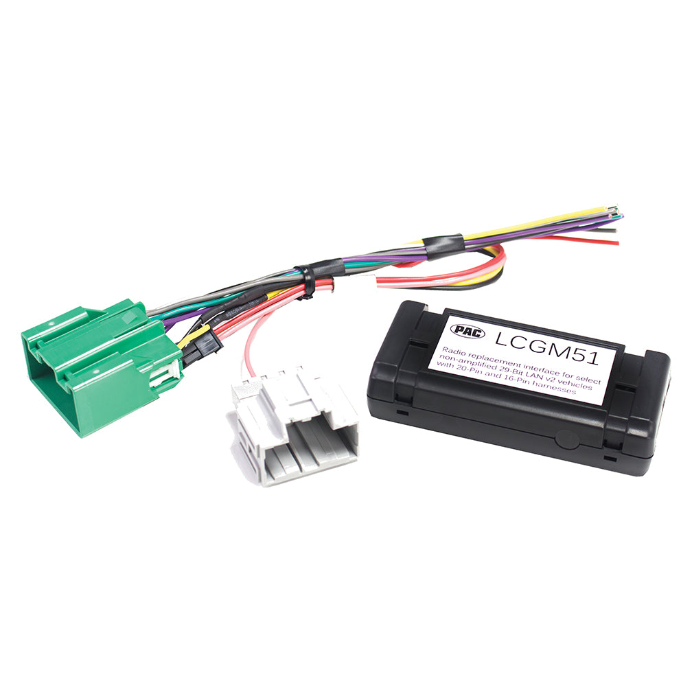 PAC LCGM51 Radio Replacement Interface for Select Nonamplified GM Vehicles (29-Bit, 20 & 16 Pin)
