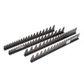 OEMTOOLS 22219 4 Piece Magnetic Rail Wrench Organizer, Magnetic Wrench Storage For Up To 40 Tools, 16 Inch V Shape Design, Tool Box Accessories, Black