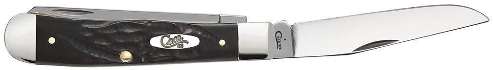 Case WR XX Pocket Knife Rough Black Jigged Synthetic Trapper Item #18221 - (6254 SS