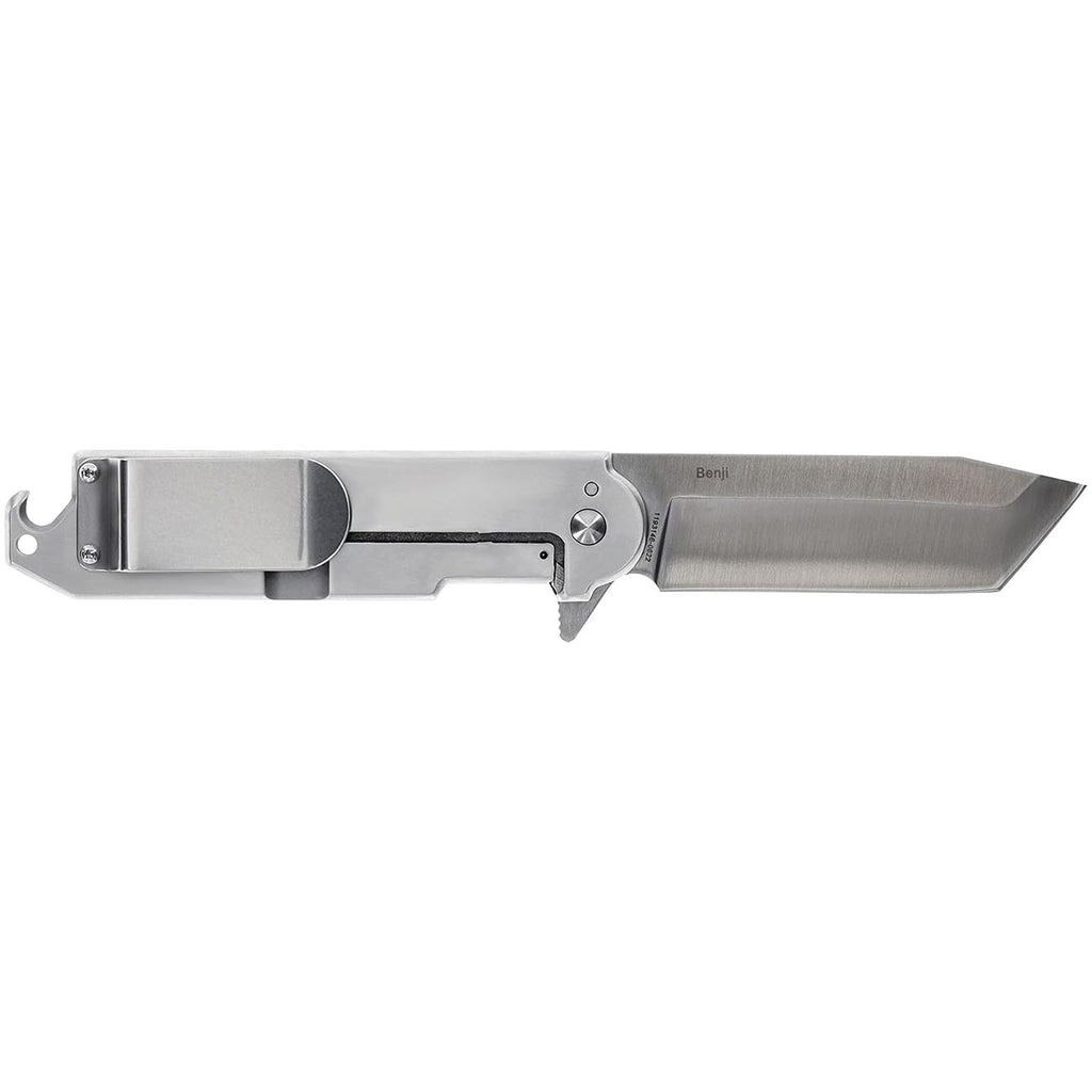 Smith & Wesson Accessories Smith & Wesson Big Benji Featuring 8Cr13MoV Stainless Steel Tanto Blade, G-10 Handles, Bottle Opener, and Money Clip