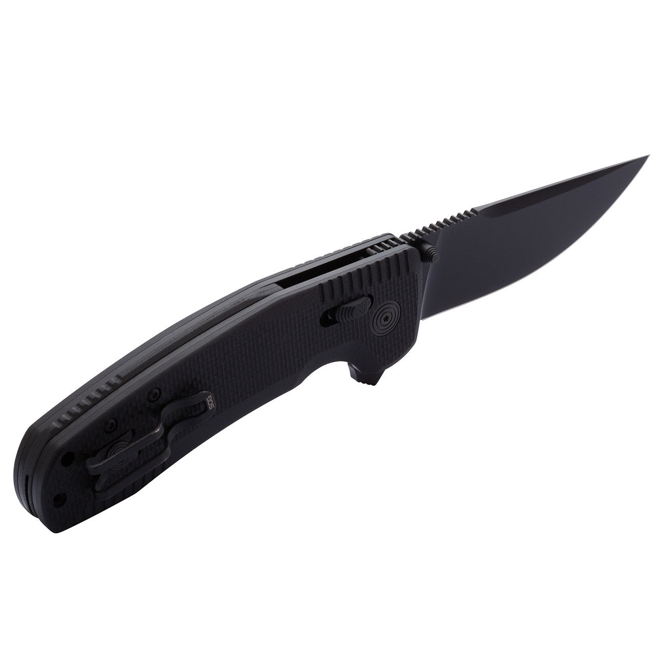 SOG TAC XR Professional Folding Knife | 3.4" D2 Tool Steel Blade & Ultra-Grip G10 Handle | Single-Handed Ambidextrous Use, Blackout