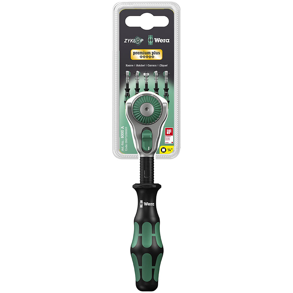 Wera 1/4” Drive – 72 Teeth 6″ Speed Ratchet