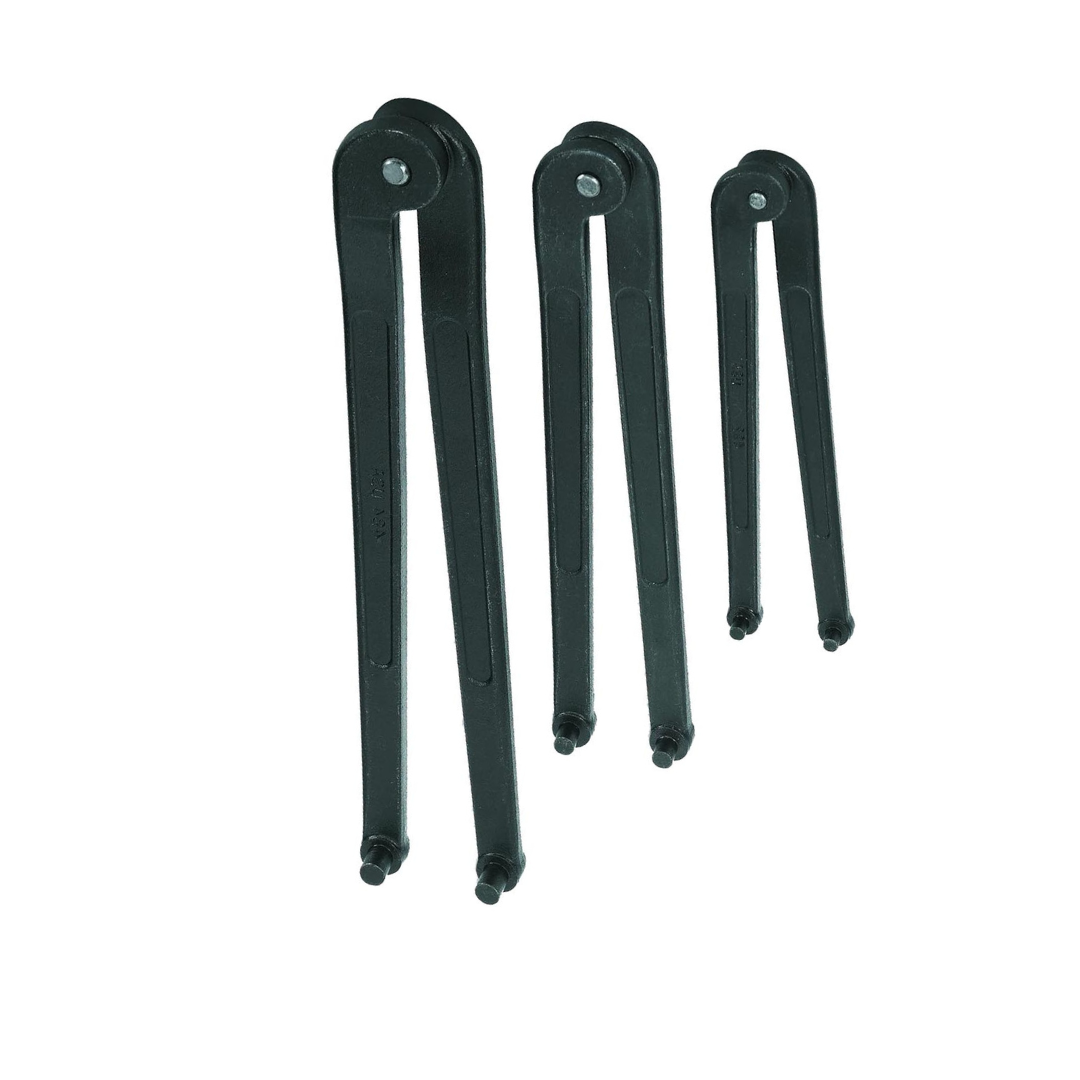 Williams JHWWS-483 3-Piece Adjustable Face Spanner Wrench Set, Ideal for Adjusting Collars, Lock Nut Rings, and Bearings