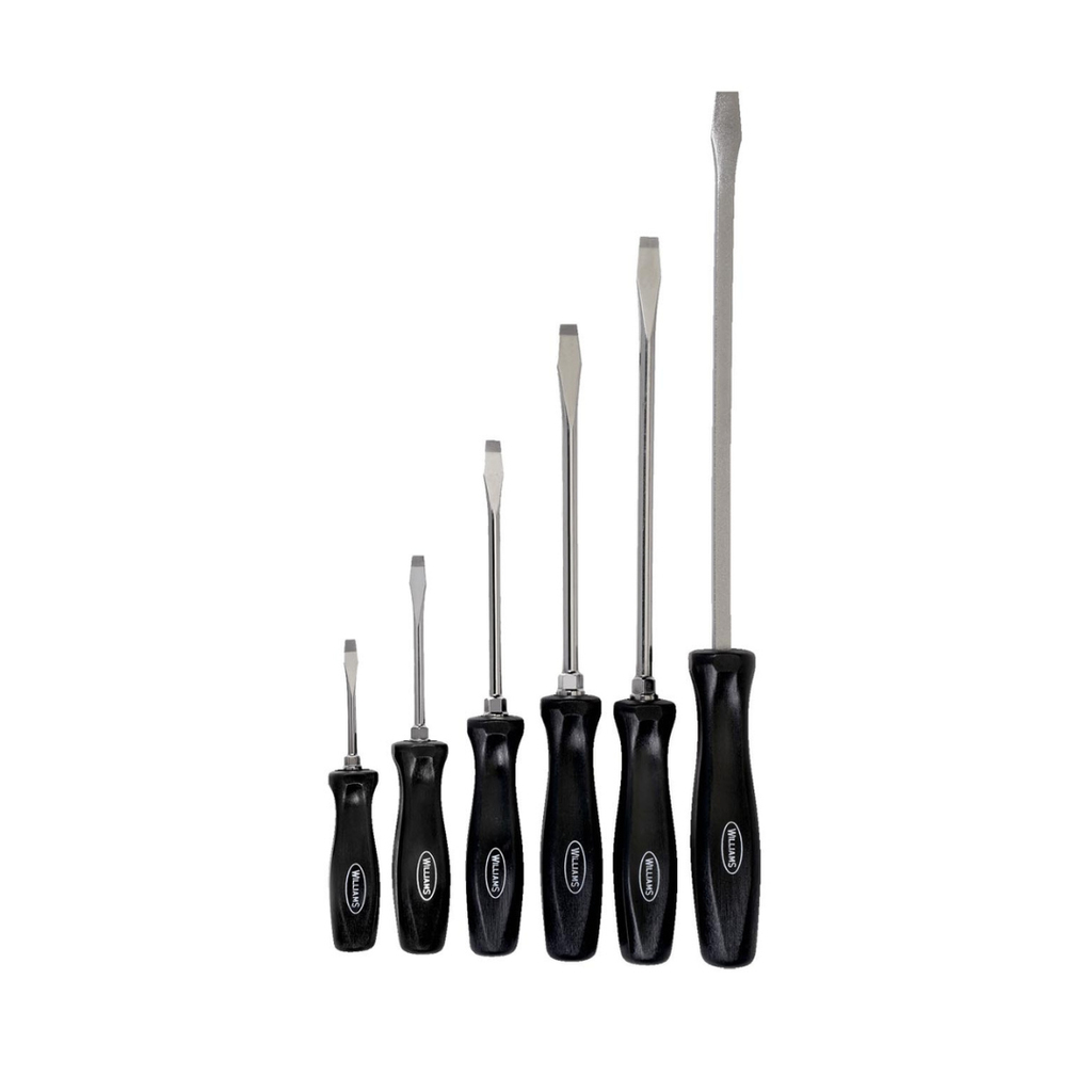 Williams JHW100P-6SD 6-Piece Endurogrip Slotted Screwdriver Set
