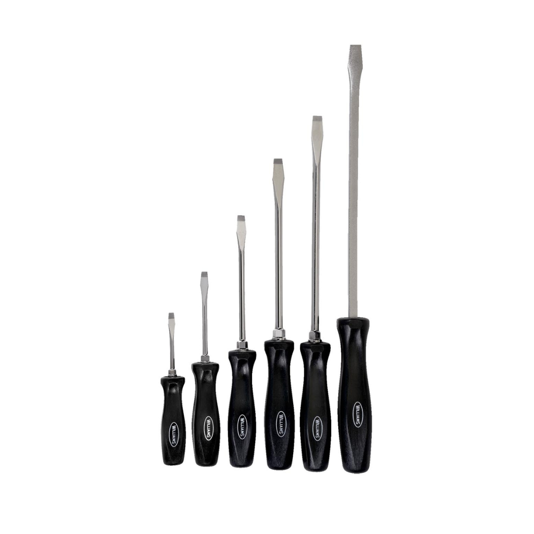 Williams JHW100P-6SD 6-Piece Endurogrip Slotted Screwdriver Set