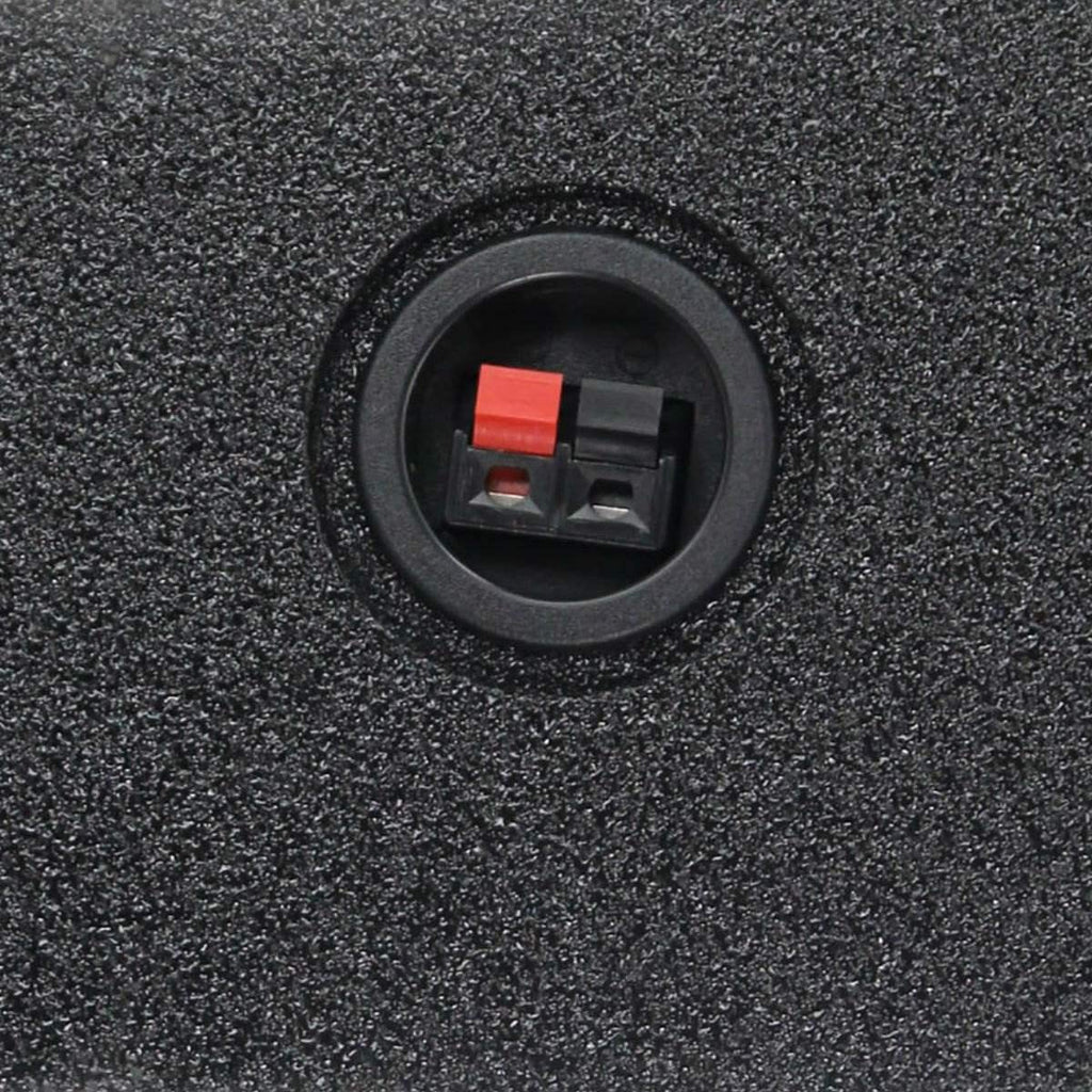 QPower QBSHALLOW12DF QBOMB Single 12″ Sealed Downfire/Behind-Seat Subwoofer Box