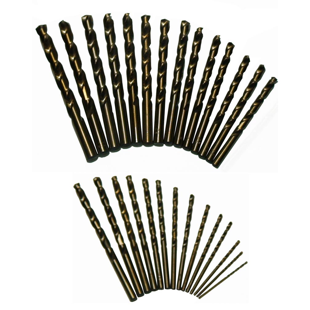 DRILL AMERICA DA29JCOPC 1/16″-1/2″ Cobalt Jobber Drill Bit Set – 1/64” Size Increments (29 Piece)