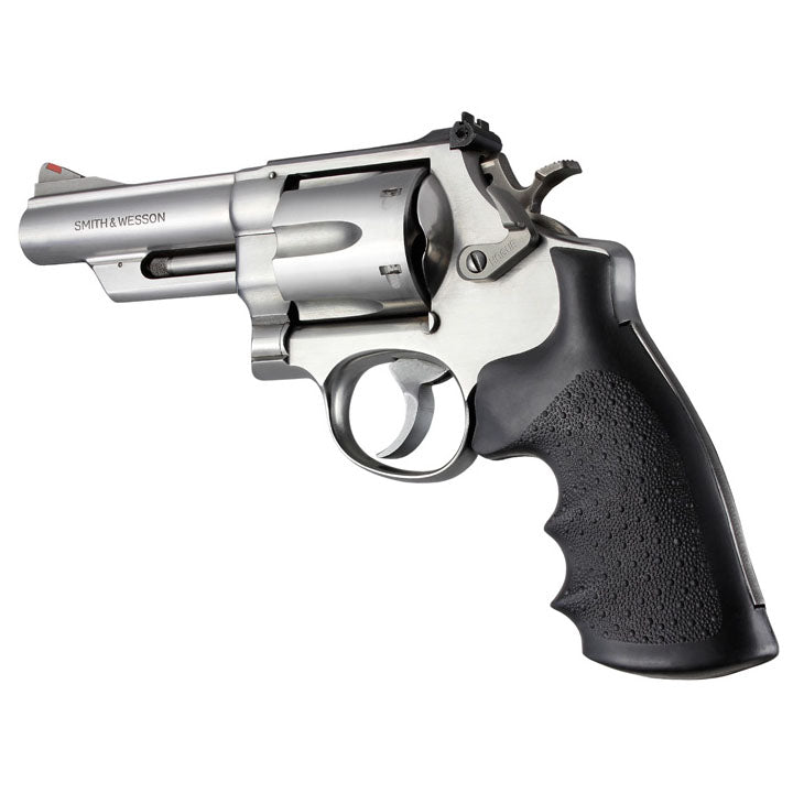 Hogue OverMolded Rubber Monogrip for S&W N Frame, Square Butt Revolver Grip, Black - 29000