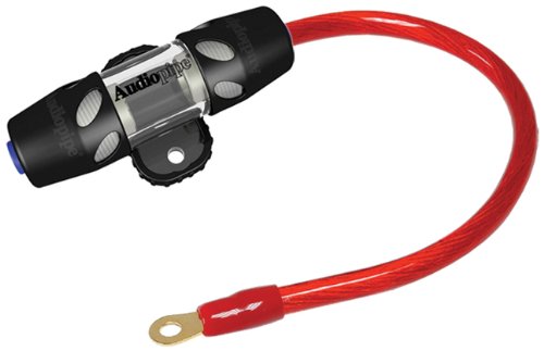 Audiopipe CQ6204 Fuseholder Agu Audiopipe W/60afuse + 1 4ga Red Power Wire