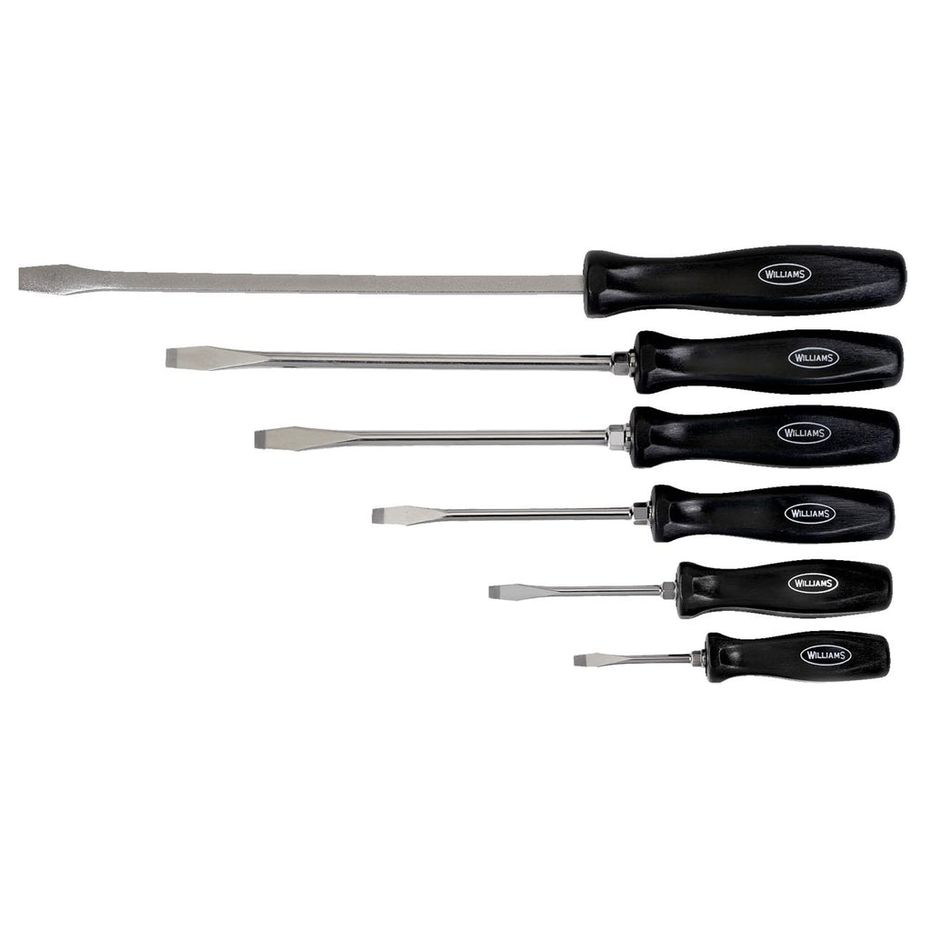 Williams JHW100P-6SD 6-Piece Endurogrip Slotted Screwdriver Set