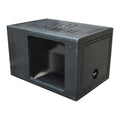 QPower QBOMB12VLSINGSQ Single Square 12″ Turbo-Ported Subwoofer Enclosure – Bedliner Finish – High Output Bass