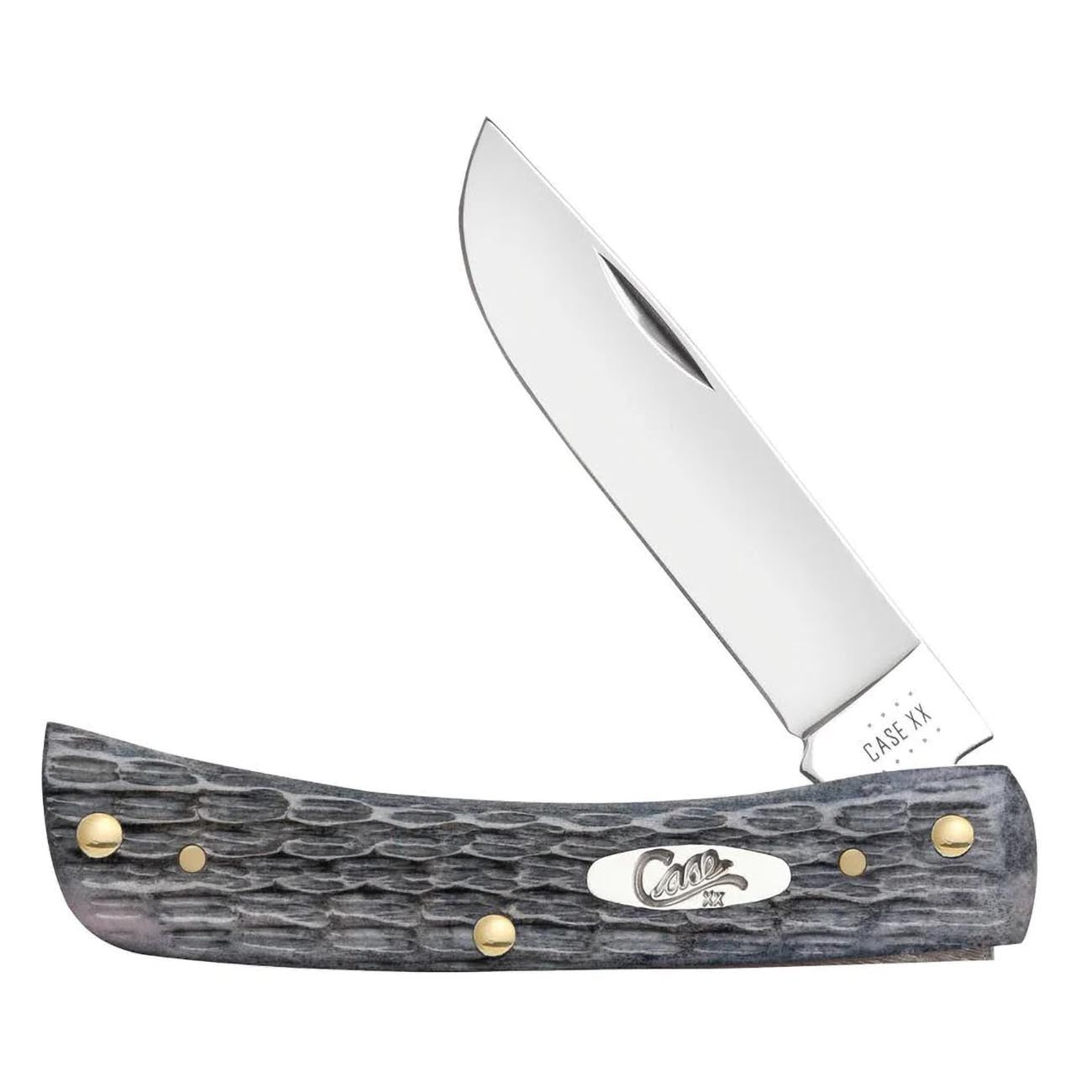 Case Knives CASE58412 Pocket Worn Crandall Jig Gray Bone Sod Buster Jr – Folding Pocket Knife