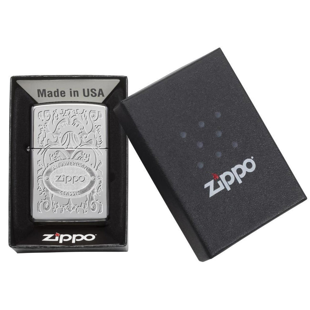 Zippo Crown Stamp High Polish Chrome Pocket Lighter, One Size (24751)