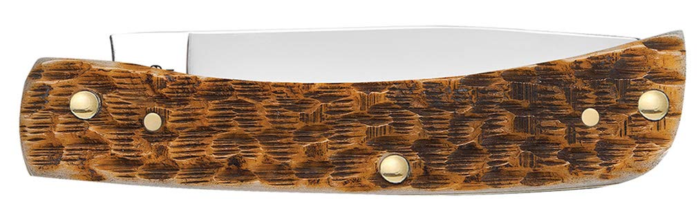 Case XX WR Pocket Knife Sod Buster Jr, Stainless Steel Blades, Length Closed: 3 5/8 Inches, Made in USA (Amber Bone)