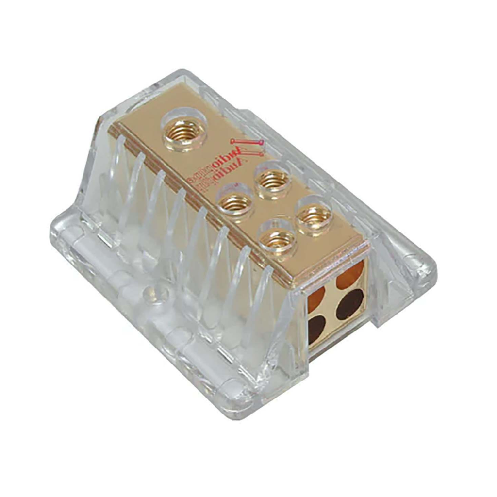 Audiopipe APPB1448 1 Input 4 Output Power Distribution Block – Car Audio Power Splitter for Amplifiers