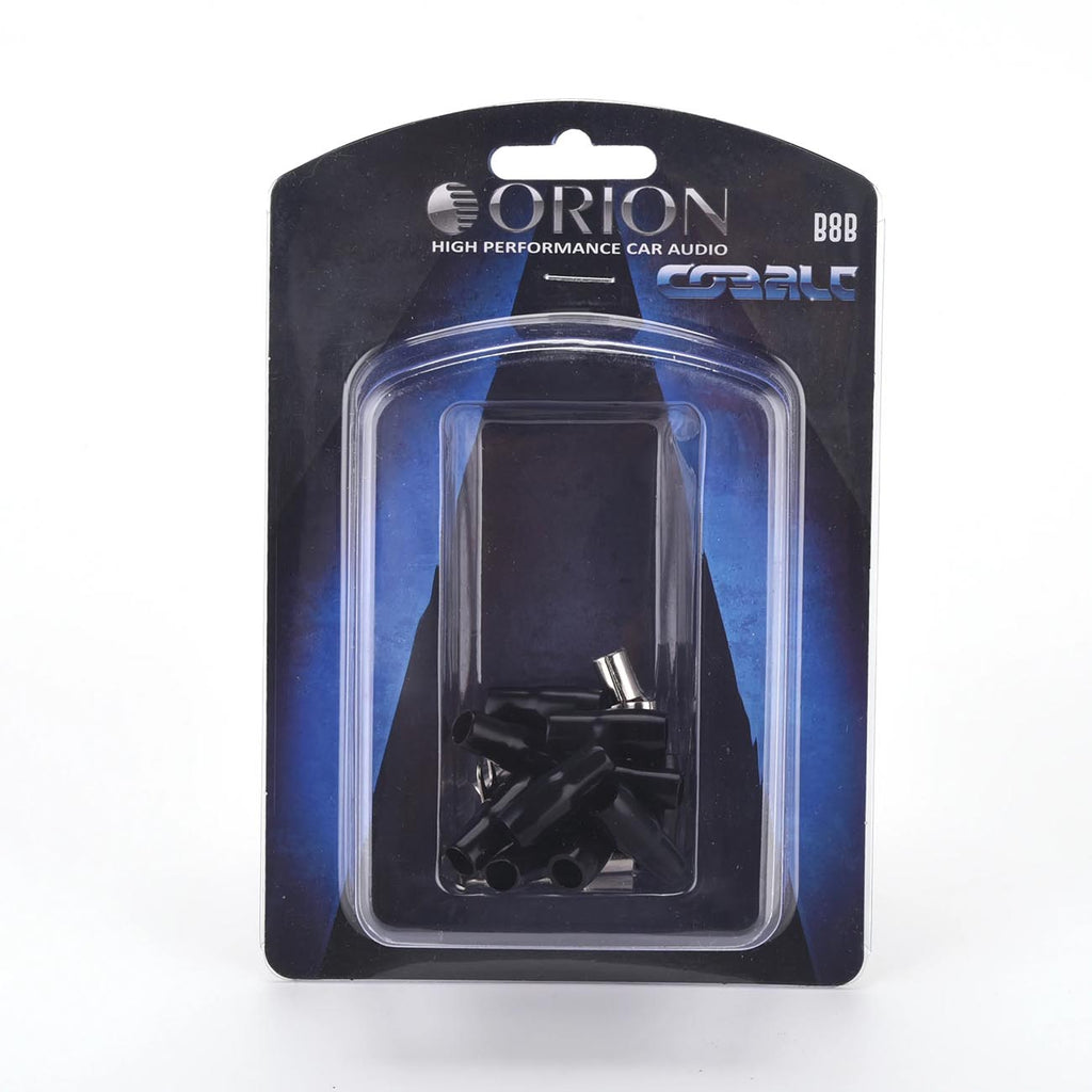 Orion Barrier Spade Fork Terminal B8B (10pcs) 8 Gauge AWG Connector Plugs - for Car Audio Terminal | Battery Cable Lug, Auto Parts, Automotive, Marine, Motorcycle, Trucks, RV - Gold Black