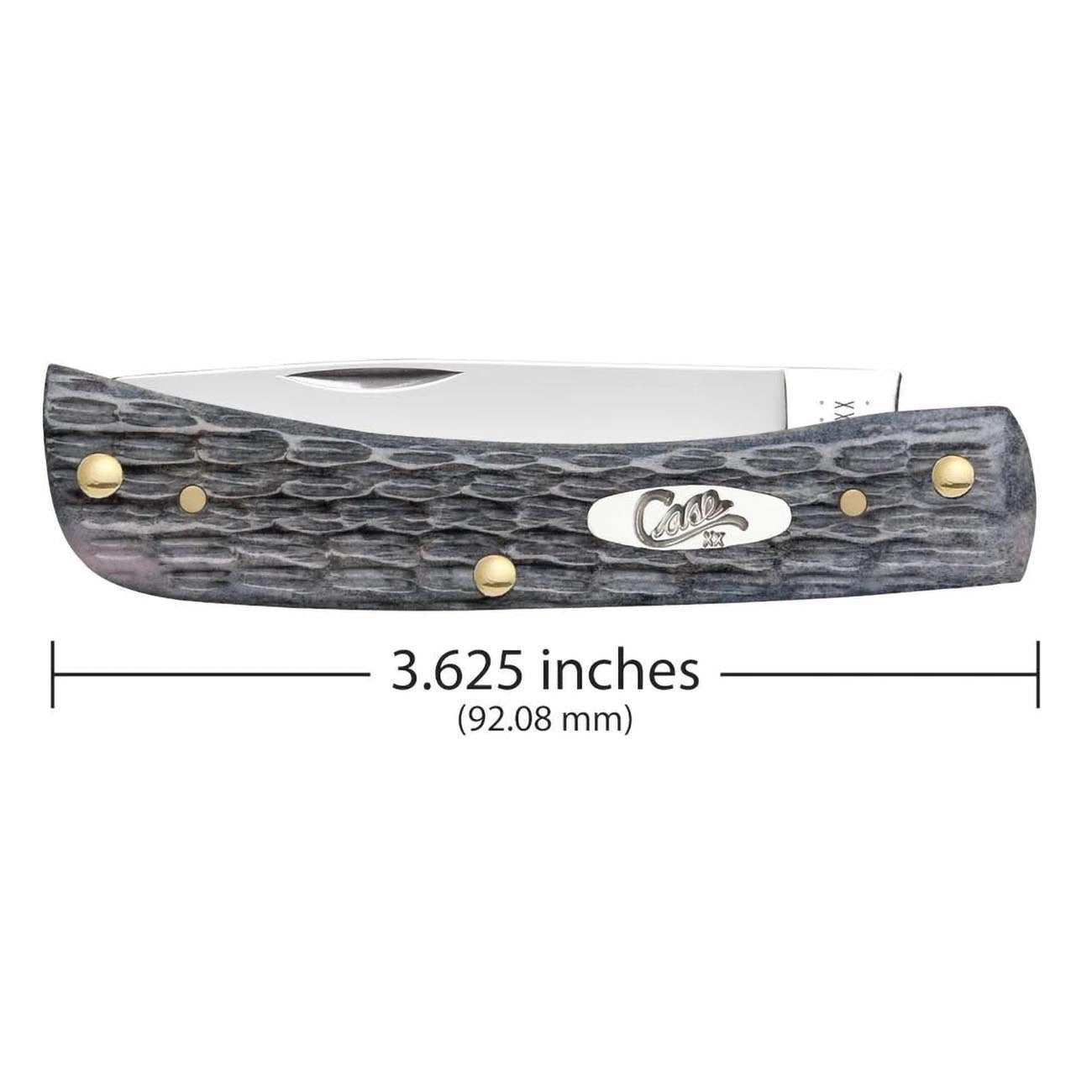 Case Knives CASE58412 Pocket Worn Crandall Jig Gray Bone Sod Buster Jr – Folding Pocket Knife