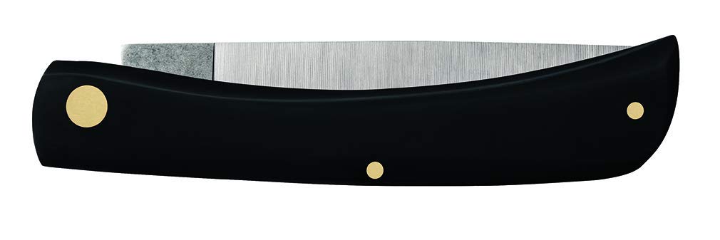 Case Knives 00092 Sod Buster Folding Pocket Knife – 4.625" Closed, Tru-Sharp Surgical Steel Skinner Blade, Black Synthetic Handle