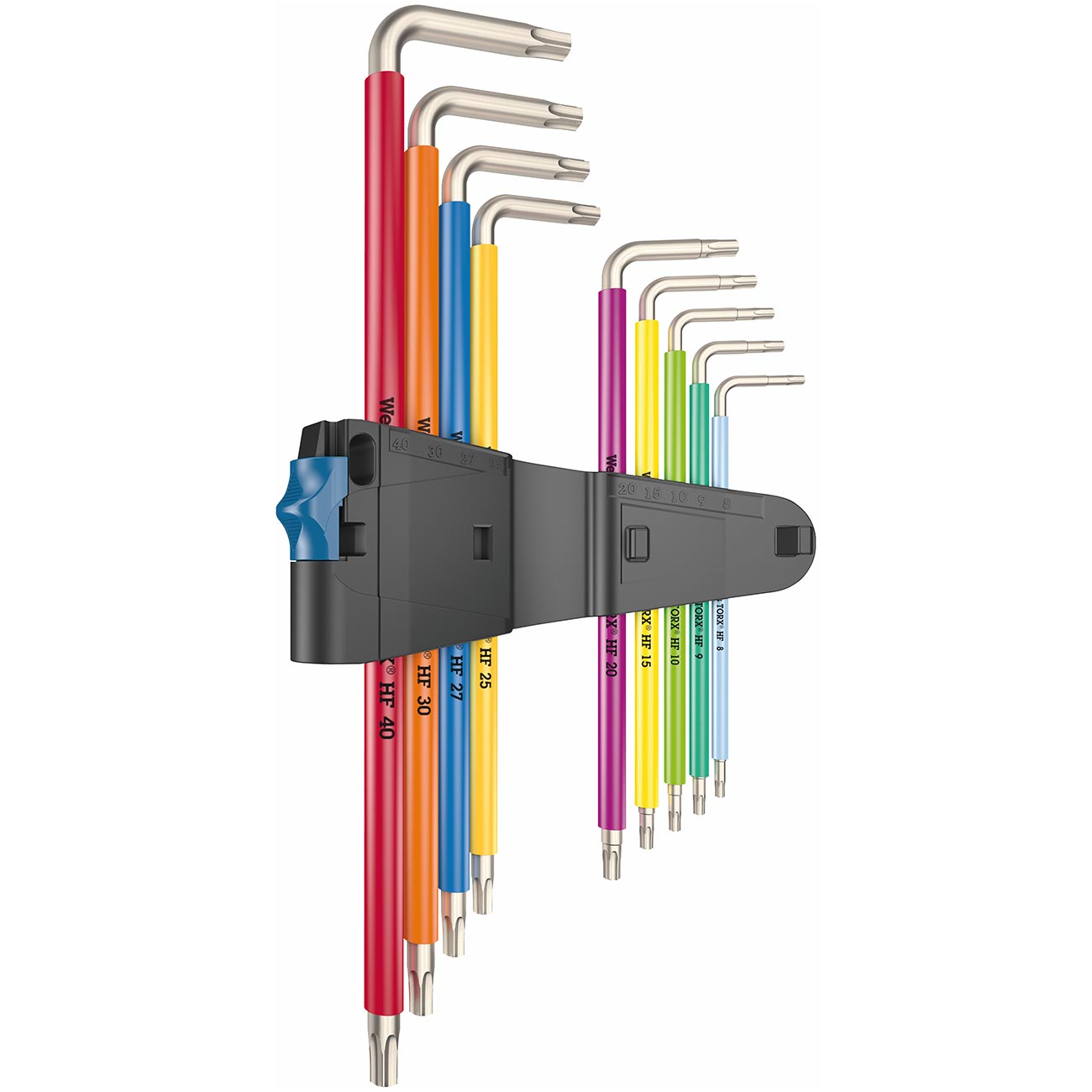 Wera Multicolor TORX L-Key Wrench Set with Holding Function (9-Piece)