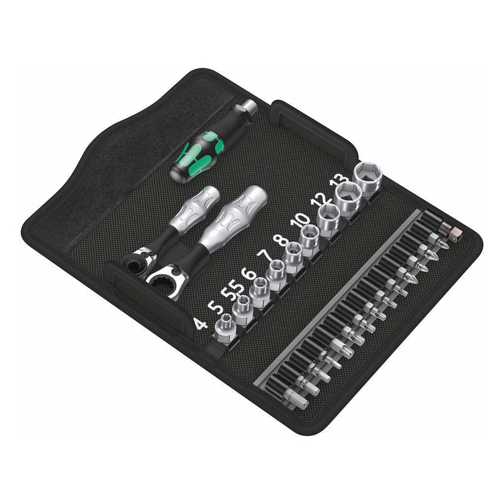 Wera 05135918001 Kompakt Zyklop Mini 2 Metric Socket & Bit Driver Set – 27-Piece