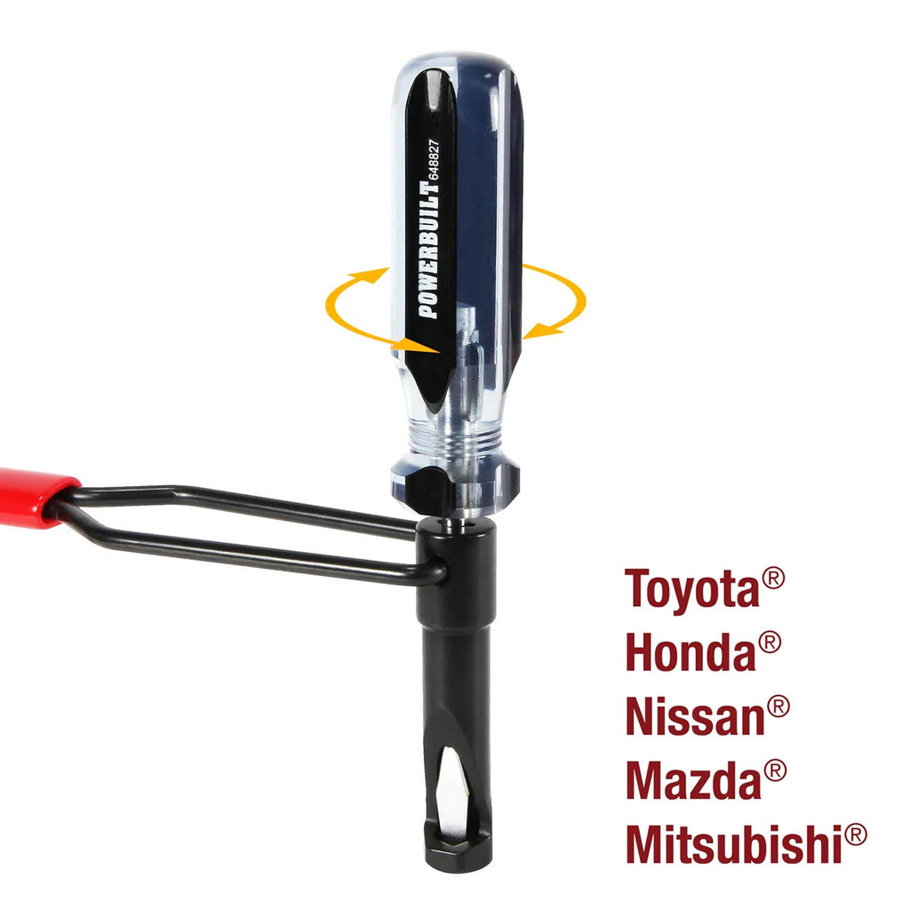 Powerbuilt 10 Millimeter Jam Nut Valve Adjustment Tool, Slotted Valve Adjusting Stud, Honda, Nissan, Toyota, Japanese Vehicle Engines - 648827