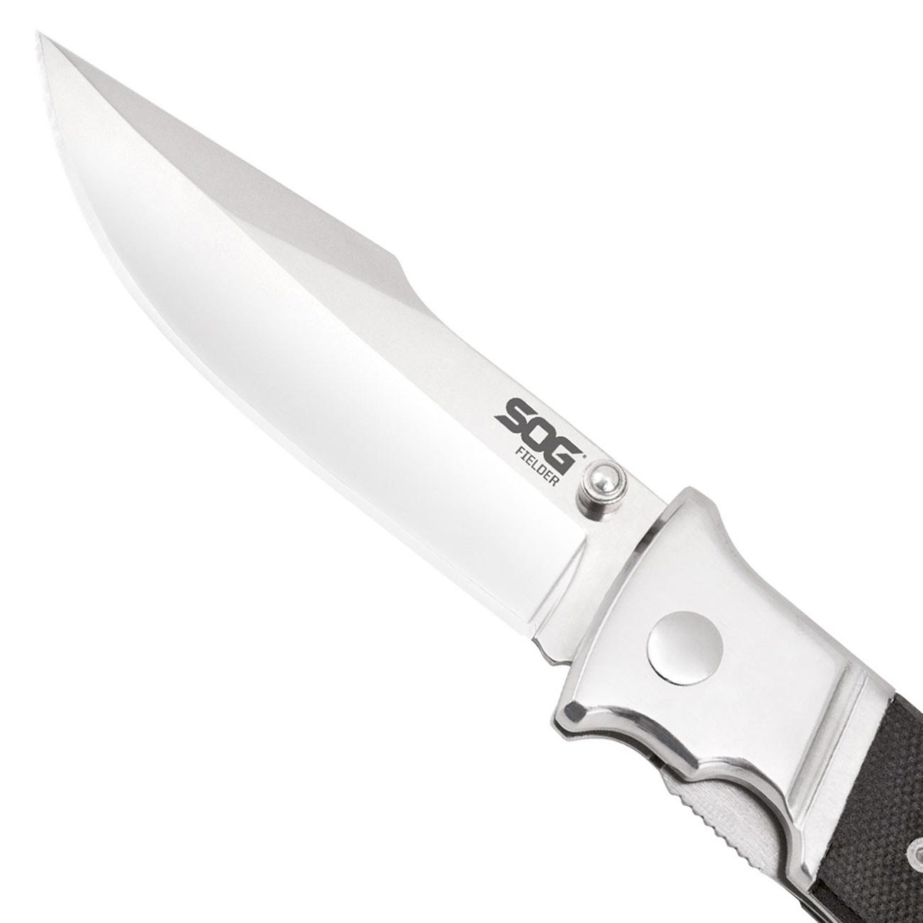 SOG Fielder G10 Folding Pocket Knife - Easy Open 3.3 Inch Foldable Knife Blade w/ EDC Knife Handle and Clip, Stainless Steel Do-It-All Knife (FF38-CP) , Black