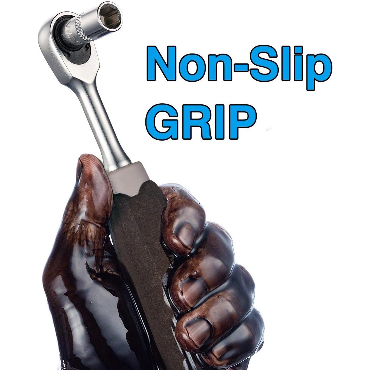 VESSEL 1/4"sq (6.35mm) Non-Slip handle Wood-Compo Ratchet Handle HRH2W (1/4"sq Ratchet Handle)