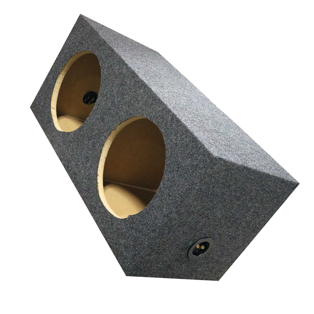 QPower QMPSQ10E Dual 10" Sealed Heavy Duty Square Empty Subwoofer Box Enclosure MDF