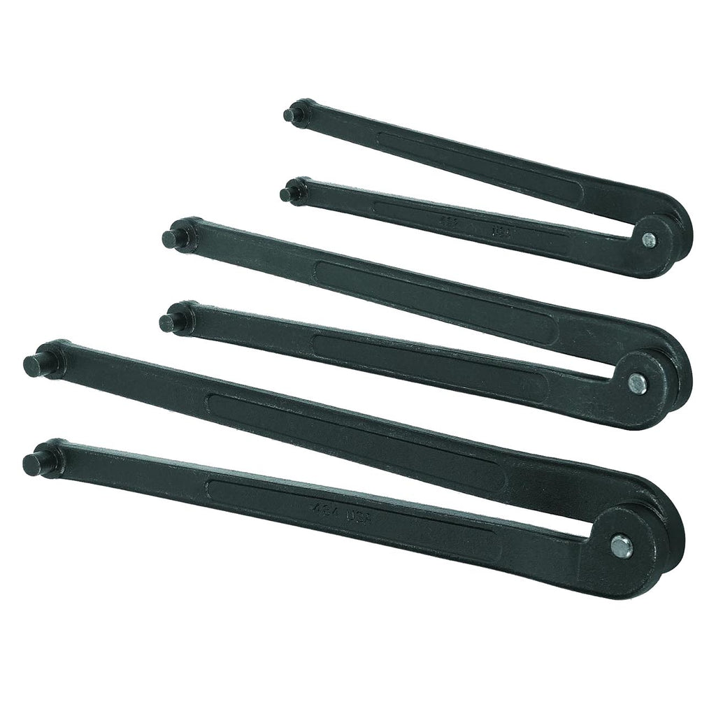 Williams JHWWS-483 3-Piece Adjustable Face Spanner Wrench Set, Ideal for Adjusting Collars, Lock Nut Rings, and Bearings