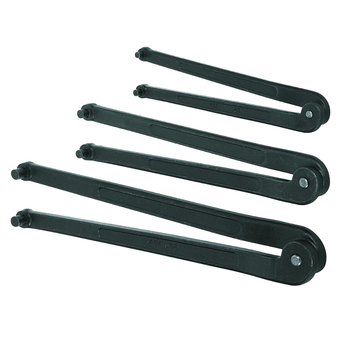 Williams JHWWS-483 3-Piece Adjustable Face Spanner Wrench Set, Ideal for Adjusting Collars, Lock Nut Rings, and Bearings