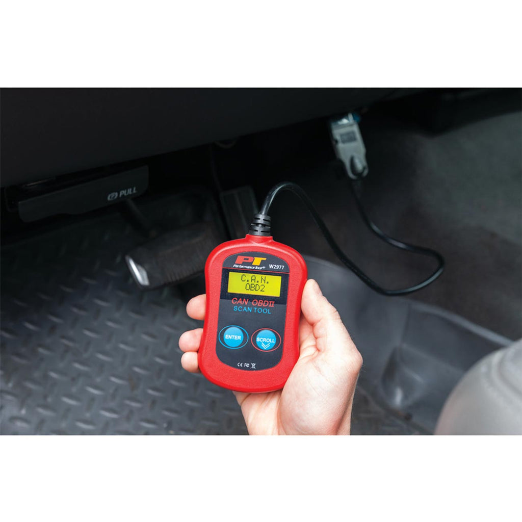 Performance Tool W2977 CAN OBD II Scanner Tool for Check Engine Light & Diagnostics, Direct Scan and Read Out