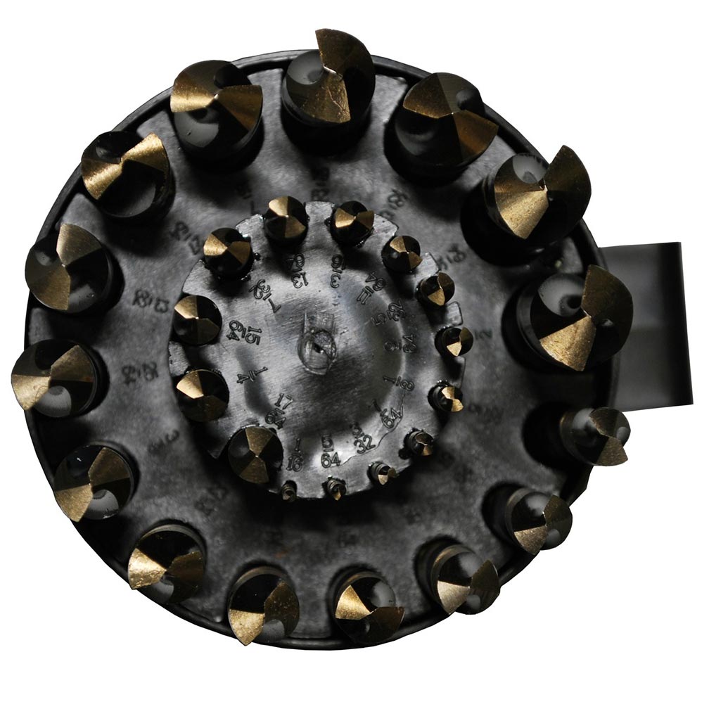Drill America - KFD29J-PC 29 Piece Heavy Duty High Speed Steel Drill Bit Set with Black and Gold Finish in Round Case (1/16" - 1/2" x 64ths), KFD Series.