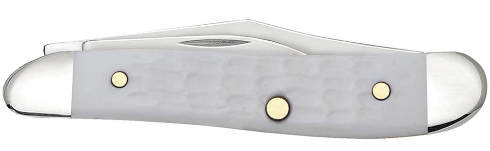 Case WR XX Pocket Knife Sparxx White Jigged Synthetic Peanut Item #60188 - (6220 SS) - Length Closed: 2 7/8 Inches