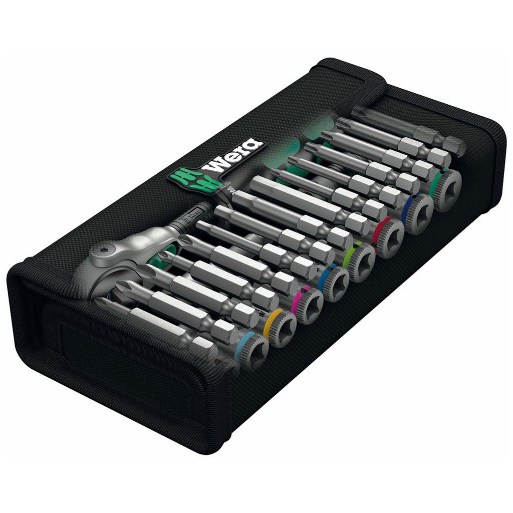 Wera 05004019001 28-Piece 1/4″ Drive Multi-Function Zyklop Speed Ratchet & SAE Socket Set – SAE Sockets, Extensions & Bits